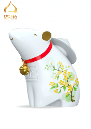 Rượu chuột sứ trắng Royal Umeshu