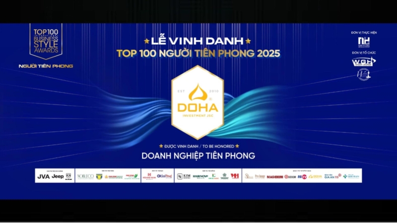 DOHA JSC VIETNAM Honored as one of the Top 100 Pioneers of 2025 🏆
